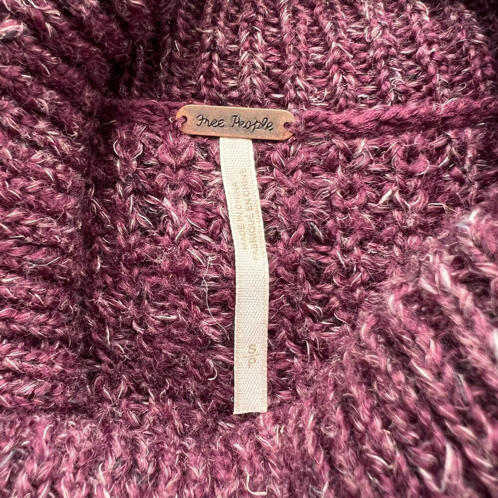 Free People Purple Soft Knit Oversized Pullover Sweater, S - Picture 10 of 11